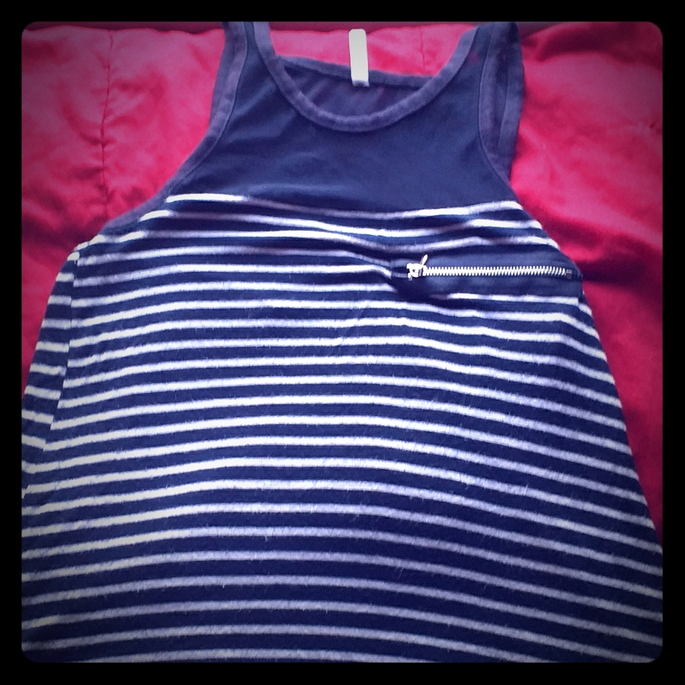 Blue sripped shirt
